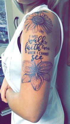 a woman with a sunflower tattoo on her arm