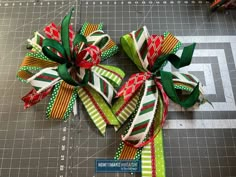 the ribbon is tied up and ready to be sewn