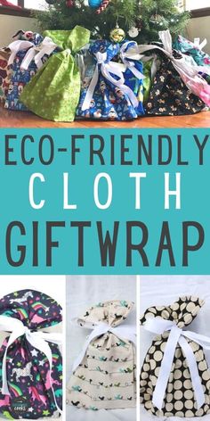 the eco - friendly cloth giftwrap is an easy and cheap way to wrap gifts