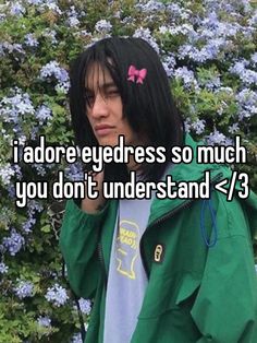 a person standing in front of flowers with the caption i adore gedress so much you don't understand > 3 / 3