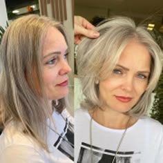 30 Hairstyles That Will Make You Look 10 Years Younger Women With Gray Hair, Haircut Tip, Mom Hair, Haircut For Fine Hair, Hair Over 50, 2023 Hair, Hair Older Women, Hairstyles For Fine Hair