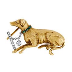 Edwardian Emerald Diamond Gold Dog Brooch Golden Dogs, Sapphire Antique Ring, Insect Jewelry, Egyptian Jewelry, German Art, Dog Necklace