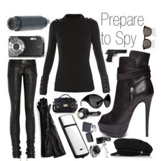 I see a Spy Costume! Also, it will look better without the gloves. Spy Costume, Spy Dress, Clothes Teen, Spy Outfit, Birthday Clothes, 17 Birthday, Spy Girl, Spy Party, Spy Gear