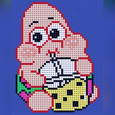 an image of a cartoon character made out of pixels