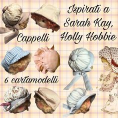 70s Characters, Holly Hobbie Doll, Bonnet Pattern, Sarah Kay, Holly Hobbie, Vintage Cap, Pdf Patterns