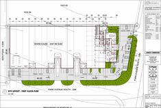 an architectural drawing of the site plan