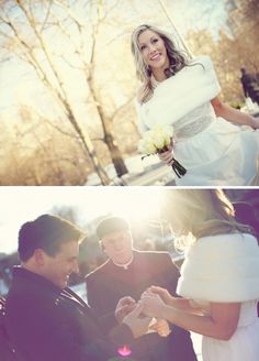 the bride and groom are getting ready to walk down the aisle