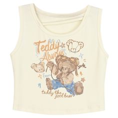 Get ready to showcase your adorable style with our cute teddy print milk yellow tank top! This charming top features a delightful teddy bear print on a soft and comfortable milk-yellow fabric. Perfect for adding a touch of kawaii cuteness to your wardrobe, this tank top can be easily paired with your favorite bottoms for a fun and playful look.  Please note that this product includes only the tank top.  Garment Size   	 		 			Size 			S 			M 			L 		 		 			Full Length 			37 			38 			39 		 		 			Bu Mori Girl Aesthetic, Wag Dr, Hat Aesthetic, Kawaii Bags, Steampunk Fashion Male, Sweet Clothes, Yellow Tank, Kawaii Shoes, Cute Teddy