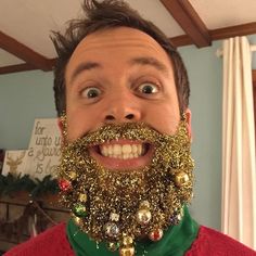 Colored Beard, Crazy Beard, Beard Ideas, Glitter Romper, Beard Costume