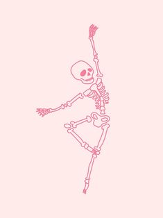 a skeleton is dancing with its arms in the air