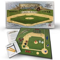 the baseball game is in its box and ready to be played on it's own field