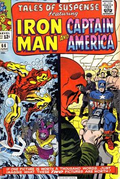 the cover to iron man and captain america