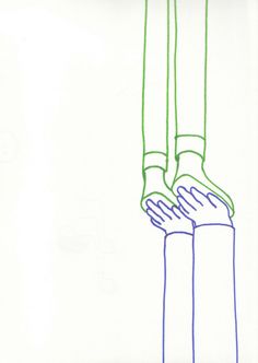 a drawing of two hands holding each other