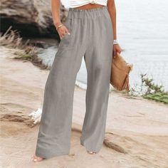 Women's Loose Wide Leg Pants High Waist Straight Pants Casual Solid Pants Features: It is made of materials,durable enought for your daily wearing Perfect Match with your favorite T-Shirt etc Wearing this pants will highlight your super-good figure and will receive a lot of praise. Fabric protects your skin from the effects of against the sun and keep warm. This pants are comfortable and warm Product Description: Season:Four Seasons Gender: Women Occasion:Outdoor Casual Material:Polyester Pants Celana Fashion, Boho Chique, Casual Chique, High Waist Wide Leg Pants, Loose Trousers, Mode Design, Trouser Pants Women, Plus Size Pants, Pantalon Large