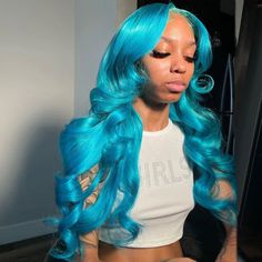 13x6 Transparent Lace Front Wig Light Blue Green Colored 13x4 Body Wave Lace Frontal Human Hair Wigs Lace Front Blonde, Blue Lace Front Wig, Body Wave Wigs, Frontal Wig Hairstyles, Green Wig, Blue Wig, Hair Twist Styles, Unique Hair, Human Wigs