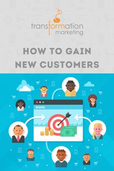 an info board showing how to gain new customers with the help of digital marketing tools