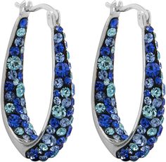 PRICES MAY VARY. Savlano 14K White Gold Plated Brass Hoop Earrings comes in many different color options for any taste. High Grade Hand Picked Crystals have An Amazing Sparkle. Earrings are Gold Plated to ensure a long-lasting and brilliant finish. Safe On All Skin Types: All Savlano Earrings are hypoallergenic and nickel free so they are safe for all skin types. If you have sensitive skin, you will love our product. This Incredible & Real Looking 14K White Gold Plated Brass Earrings are a thoug Womens Silver Jewelry, Brass Hoop Earrings, Silver Jewelry Design, Crystal Hoop Earrings, Earrings Hoop, Jewelry Outfit, 925 Silver Jewelry, Jewelry Silver, Quality Diamonds