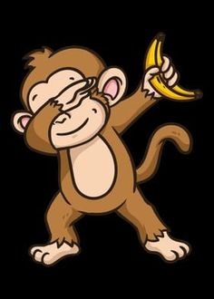 a monkey with a banana in its hand