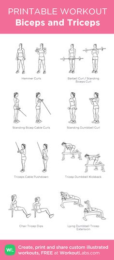 the printable workout poster shows how to do different exercises for your body and mind