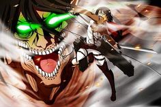 Wallpaper Anime Attack On Titan, Movie Character Wallpaper, Eren Yeager Mikasa, Titan Eren Yeager, Attack On Titan Hoodie, Attack Titan, Levi Mikasa, Eren X Mikasa, Action Pose