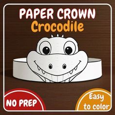 paper crown crocodileie with no prep