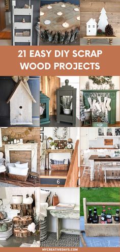 the 21 easy diy scrap wood projects that are great for home decor and crafts