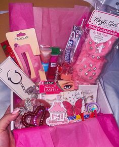 The Cutest Pink Lip Gloss Bundle Box 💗💖  Includes:  💗 4 Lip gloss (clear, sparkle, shimmer, pink..etc) 💗 1 Butterfly Keychain   💗 1 Eyelash Pack 💗 1 Heart Earring  💗 1 Pearl Eyeshadow (super pigmented  💗 1 Scrunchie  💗 1-3 extra hair ties   💗 Candies, Stickers, Hairclips..etc!  Extra: 💖Hair Claw 💖 Compact Mirror 💖 Spa Headband  SIZES: 💖 S (1 extra accessory)  💖 M (2 extra accessory)  💖 L (all 3 extra accessories)  NOTE: Every bundle might be slightly different! All have the same items (but may be different color or style! Like the scrunchies for example) 🚨 Before ordering, please double-check that your address is correct! 🚨 🚨‼️PS: All bundles include extra candies, stickers, and accessories! We love to fill our bundles to the top, and every order is made and crafted with Pearl Eyeshadow, Lip Gloss Clear, Lip Gloss Bundle, Headband Sizes, Extra Accessories, Butterfly Keychain, Pink Lip Gloss, Heart Earring, Spa Headband