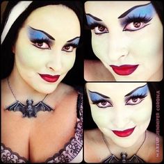 Lilly from the munsters halloween. Lily Munster Cosplay, Lily Munster Costume, Scary Makeup, Special Effects Makeup, Halloween Costumes Makeup, Goth Makeup, Fx Makeup, Halloween Make Up