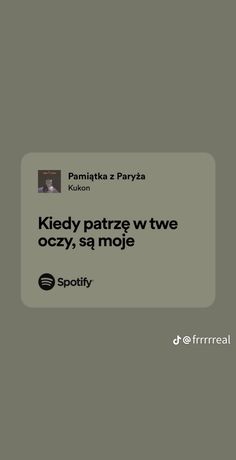 an ad for spotify with the caption that reads, kiddy patre vwve occzy, sa moje