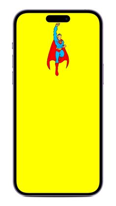 a yellow phone case with a cartoon character on it