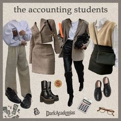 Business Students Outfits, Account Student Aesthetic, Journalist Outfits Women, Accounts Student Aesthetic, Accounting Degree Aesthetic, Big 4 Accounting Firms Outfit, Accounting Student Outfit, Women In Accounting, Accountant Aesthetic Outfit