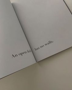 an open book that has writing on it