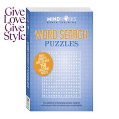 the word search puzzles book is on display