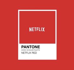 the logo for netflix's pantonee, which is red with white border