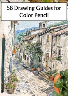 a drawing book with the title'coloring books for color pencil '