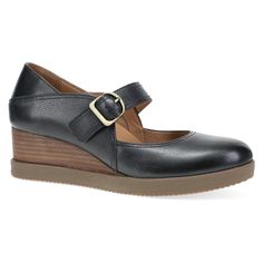 Mary Jane Wedge Shoes, Teacher Shoes, Black Wedge Shoes, Mary Jane Wedges, Mary Jane Clogs, Raw Leather, Clog Boots, Fun Heels, Dansko Shoes