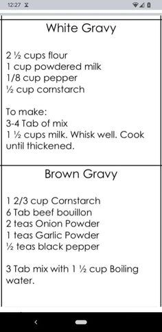 Country Gravy Mix Recipe, Homemade Gravy Recipe, Easy Gravy Recipe, Homemade Dry Mixes, Country Gravy, White Gravy, Homemade Sauce Recipes, Dry Mixes, Homemade Gravy