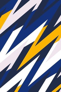 an abstract background with blue, yellow and white lines on it's diagonal stripes