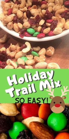 the holiday trail mix is so easy to make