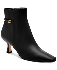 out of stock Black Booties, Leather Booties, Tan Leather, Kitten Heels, Black Leather, Kittens, Buy Online, Buckle, Heels