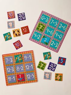 the numbers are laid out on the table to be used as an activity for children