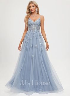 Lisa Height, Jjshouse Dresses, Fantasy Ball, Mexico Party, Tulle Prom Dresses, Light Blue Prom Dress, Backless Evening Dress, Modest Prom, Sweet Ideas