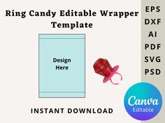 an image of a candy wrapper template