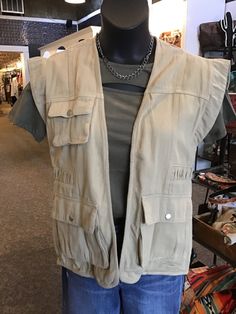 Taupe Cotton Utility Vest - SML Utility Vest, 2 Set, Item Number, Cap Sleeve, Front Open, Cap Sleeves, Boutique