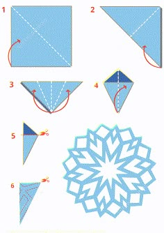 how to make an origami snowflake with paper step by step instructions