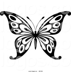 a black and white silhouette of a butterfly