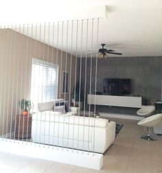 the living room is clean and ready to be used as an entertainment area for entertaining