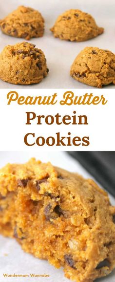 the peanut butter protein cookies are ready to be eaten