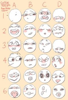 an image of different facial expressions on a sheet of paper with the words, how to draw