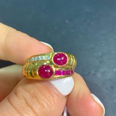 Ruby: 1.8ct Diamond: 0.25ct 18k Yellow Gold Custom Ring, Ring Color, Gold Yellow, Womens Jewelry Rings, Custom Rings, Limited Time, Ruby, Yellow Gold, Women Jewelry